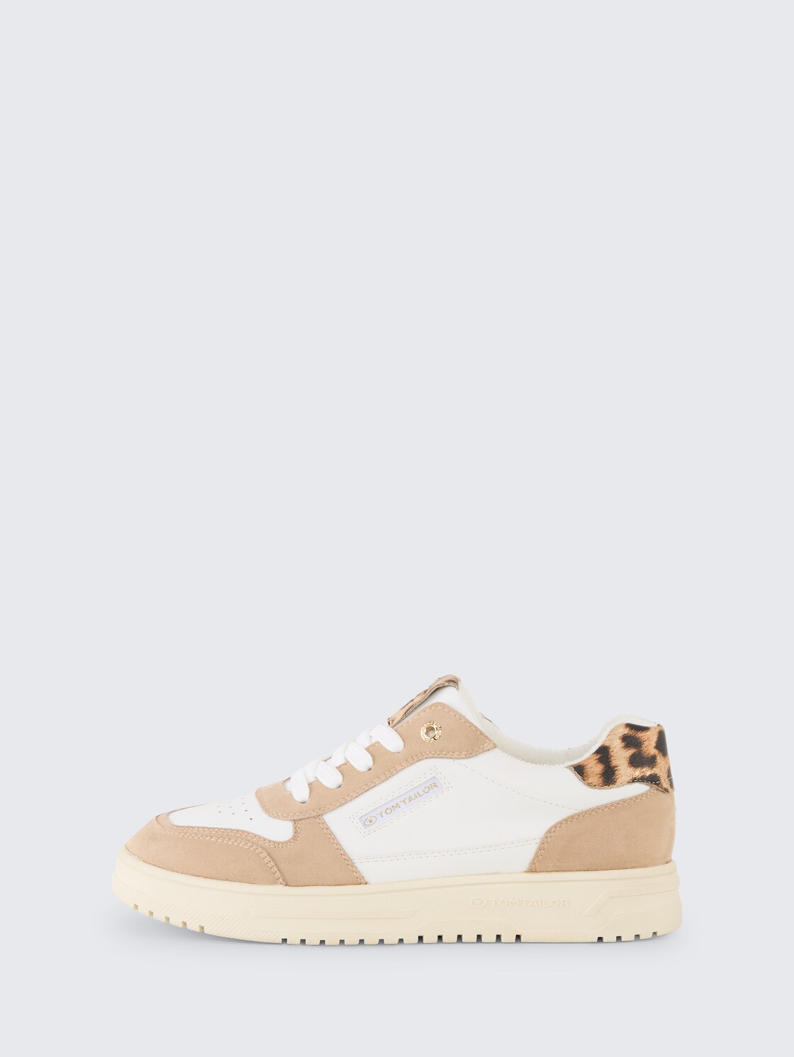 Sneaker mit Colour-Blocking - Sand-white - seitliche Produkt-Ansicht