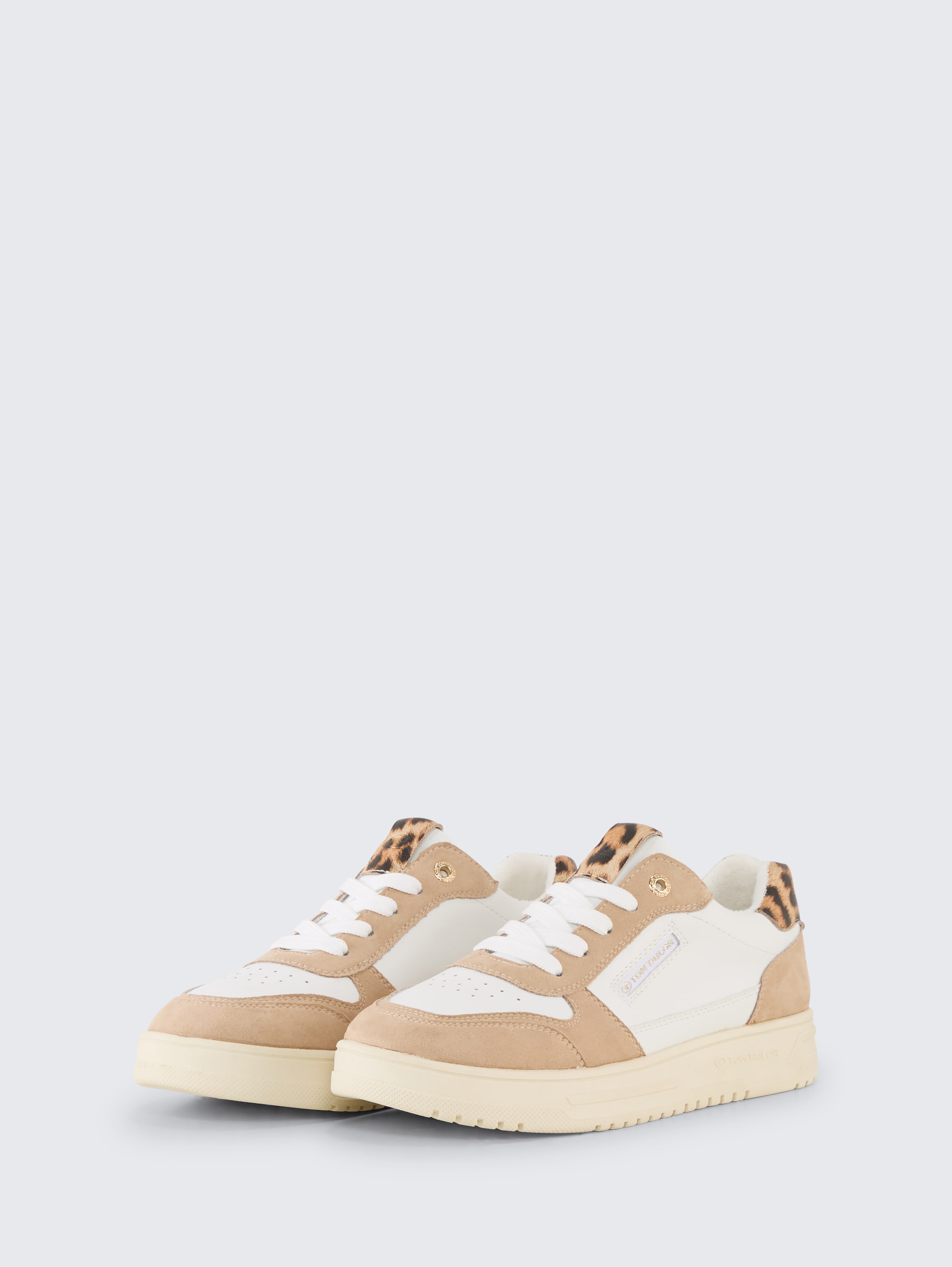 Sneaker mit Colour-Blocking - Sand-white - seitliche Produkt-Ansicht