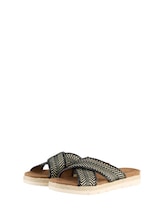 Ausgewählt, Sandalen mit Flechtmuster von Tom Tailor, lila