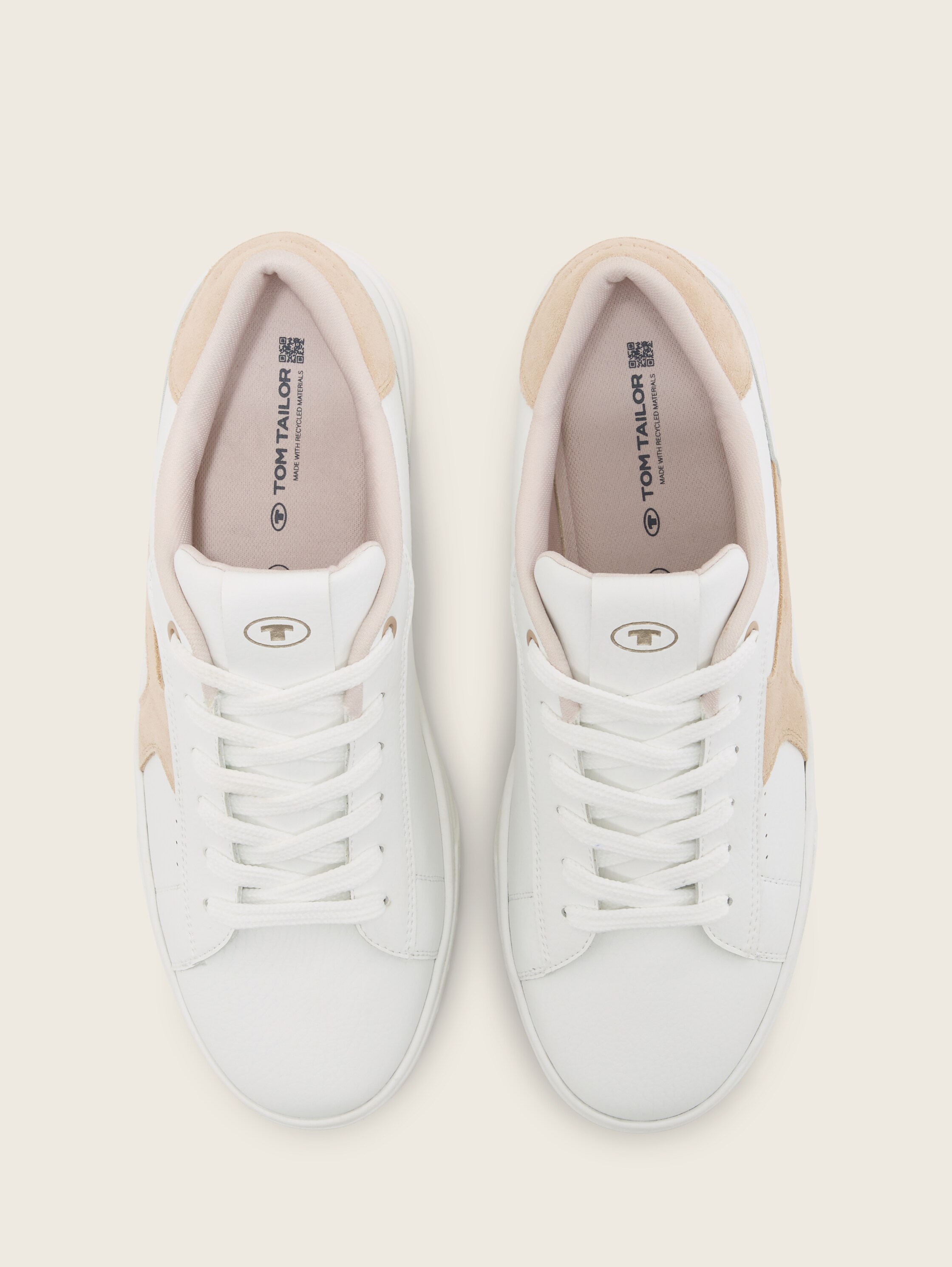 Leren sneaker - whitesand - 
