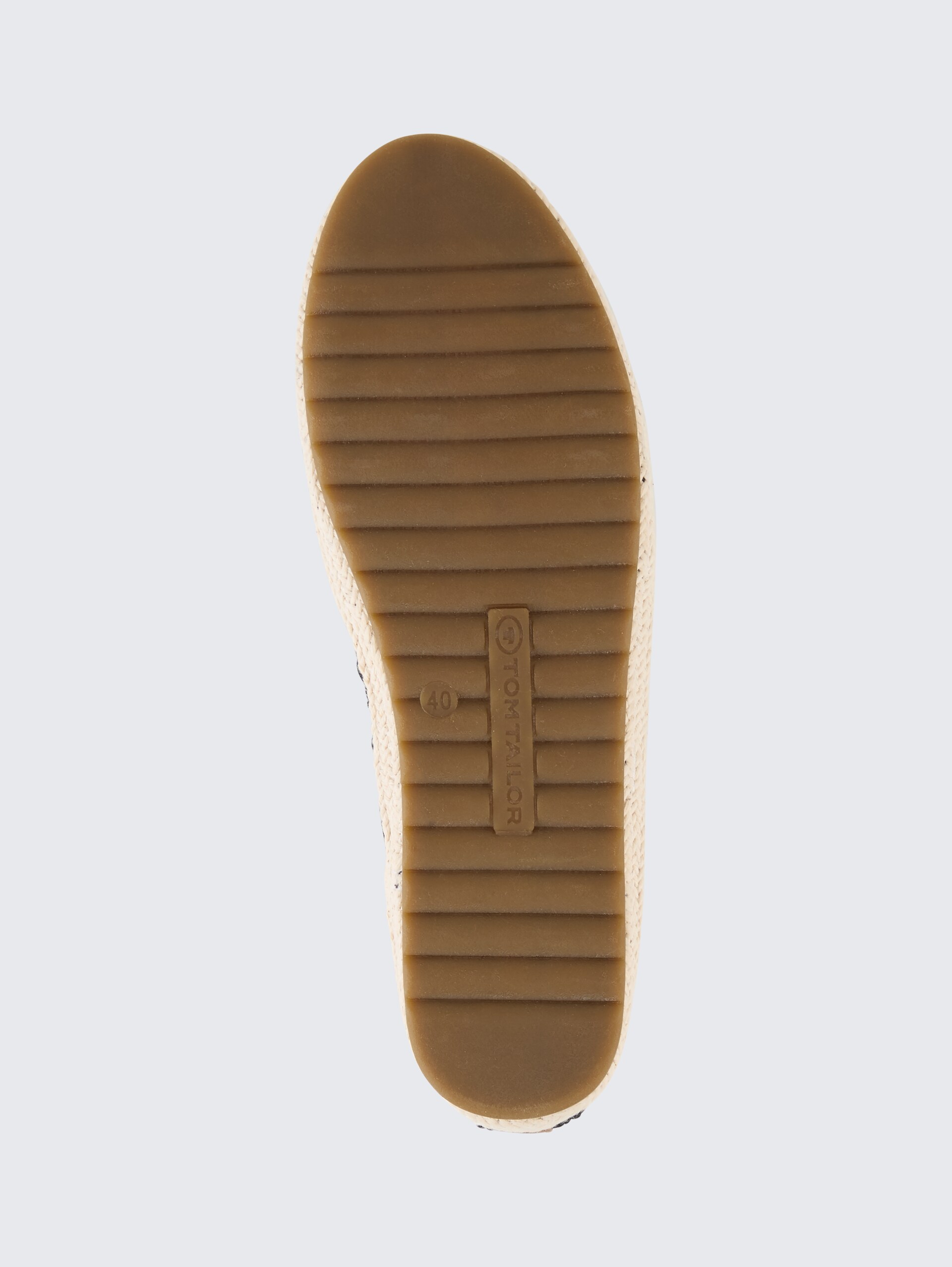 Flache Espadrilles mit Blumenstickerei - black - Produkt-Ansicht Sohle