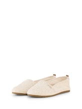 Ausgewählt, Flache Espadrilles mit Blumenstickerei von Tom Tailor, beige