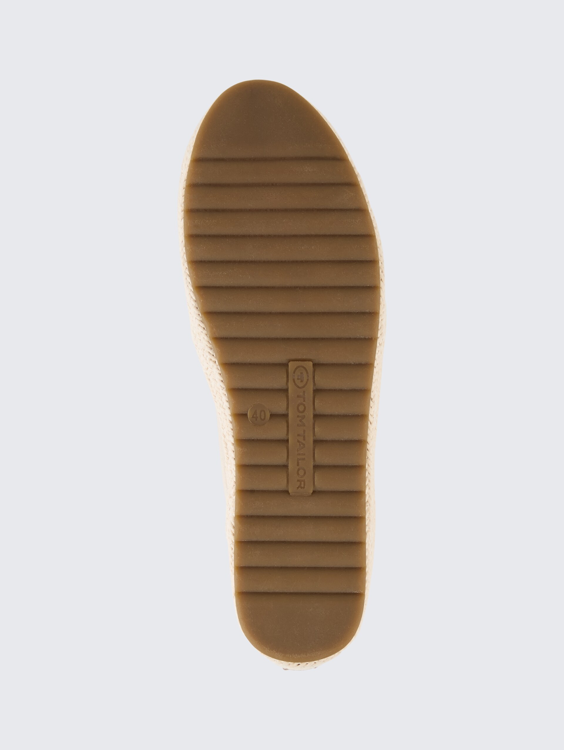 Flache Espadrilles mit Blumenstickerei - cream - Produkt-Ansicht Sohle