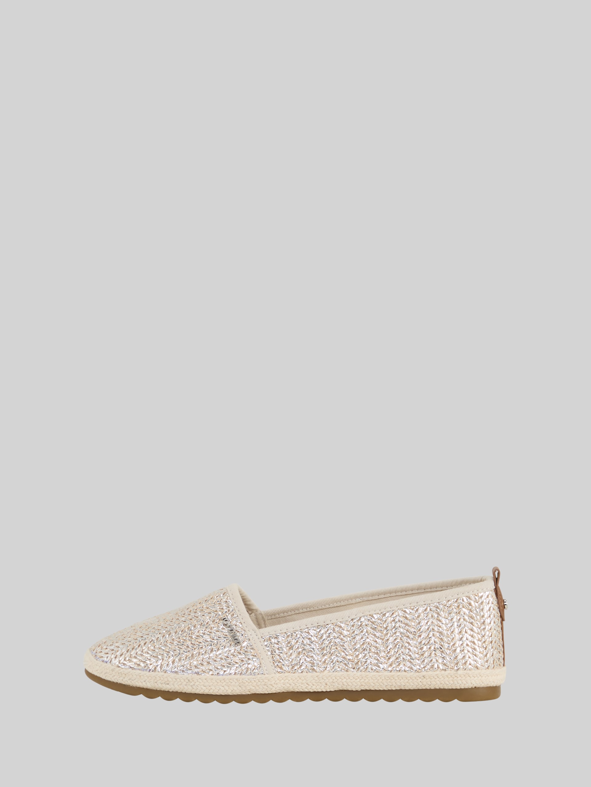 Espadrilles plates tressées - gold - vue latérale du produit