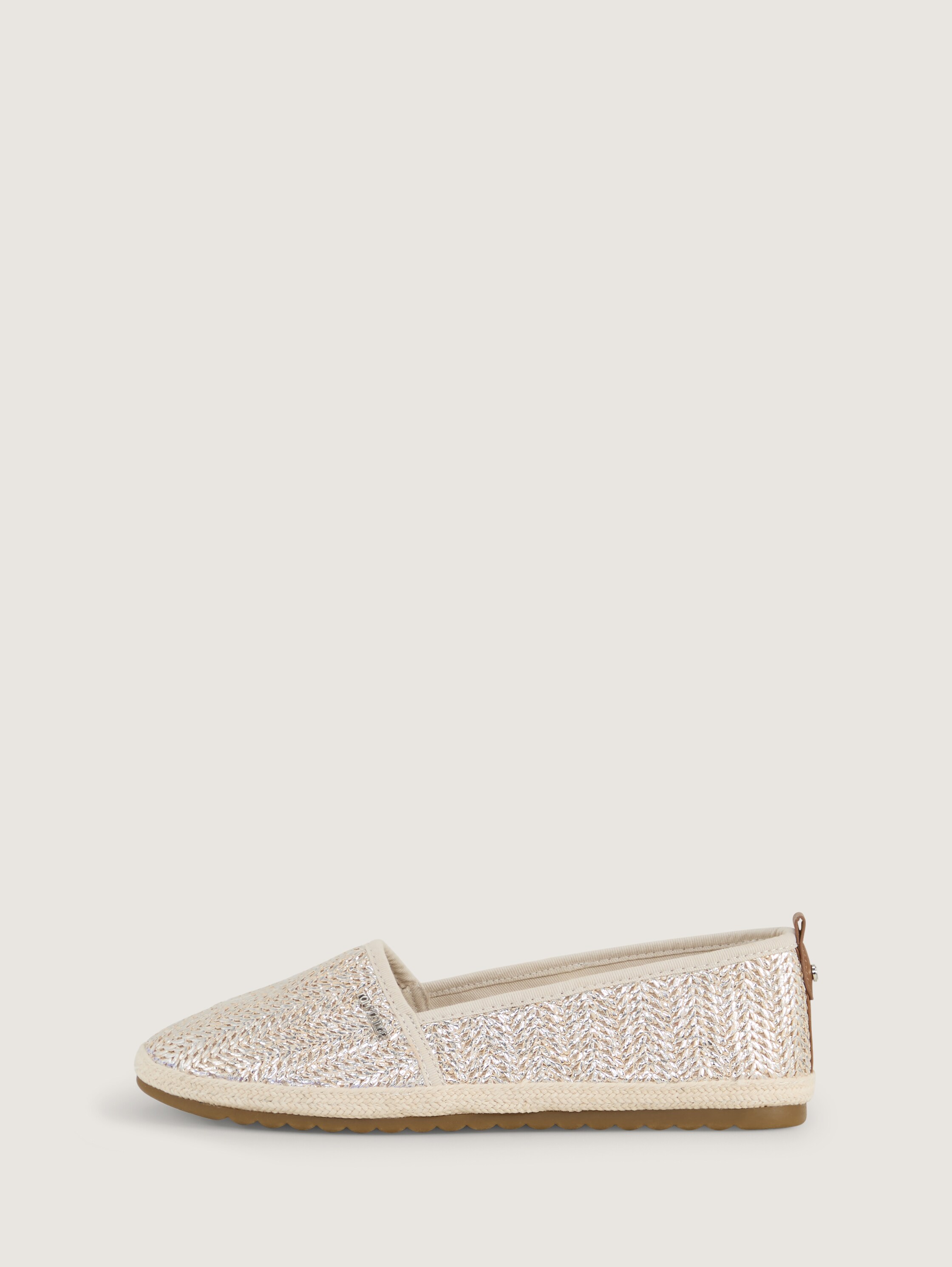 Flat espadrilles with a woven look - gold - 