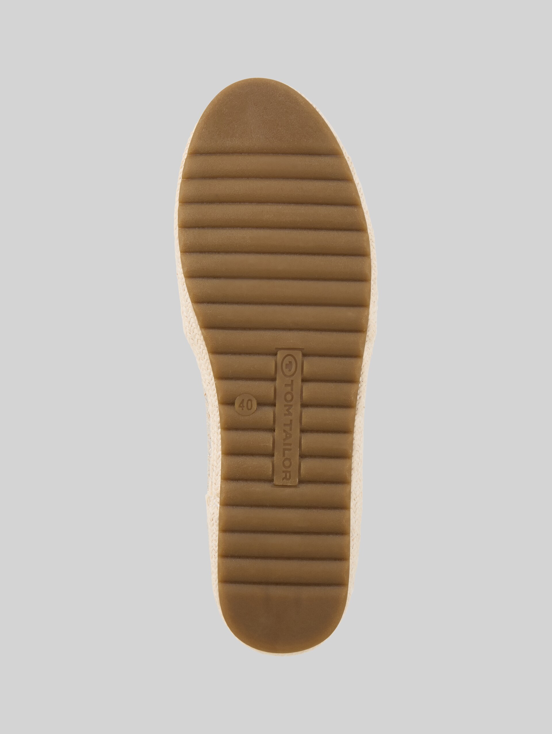 Espadrilles plates tressées - gold - Vue du produit semelle 