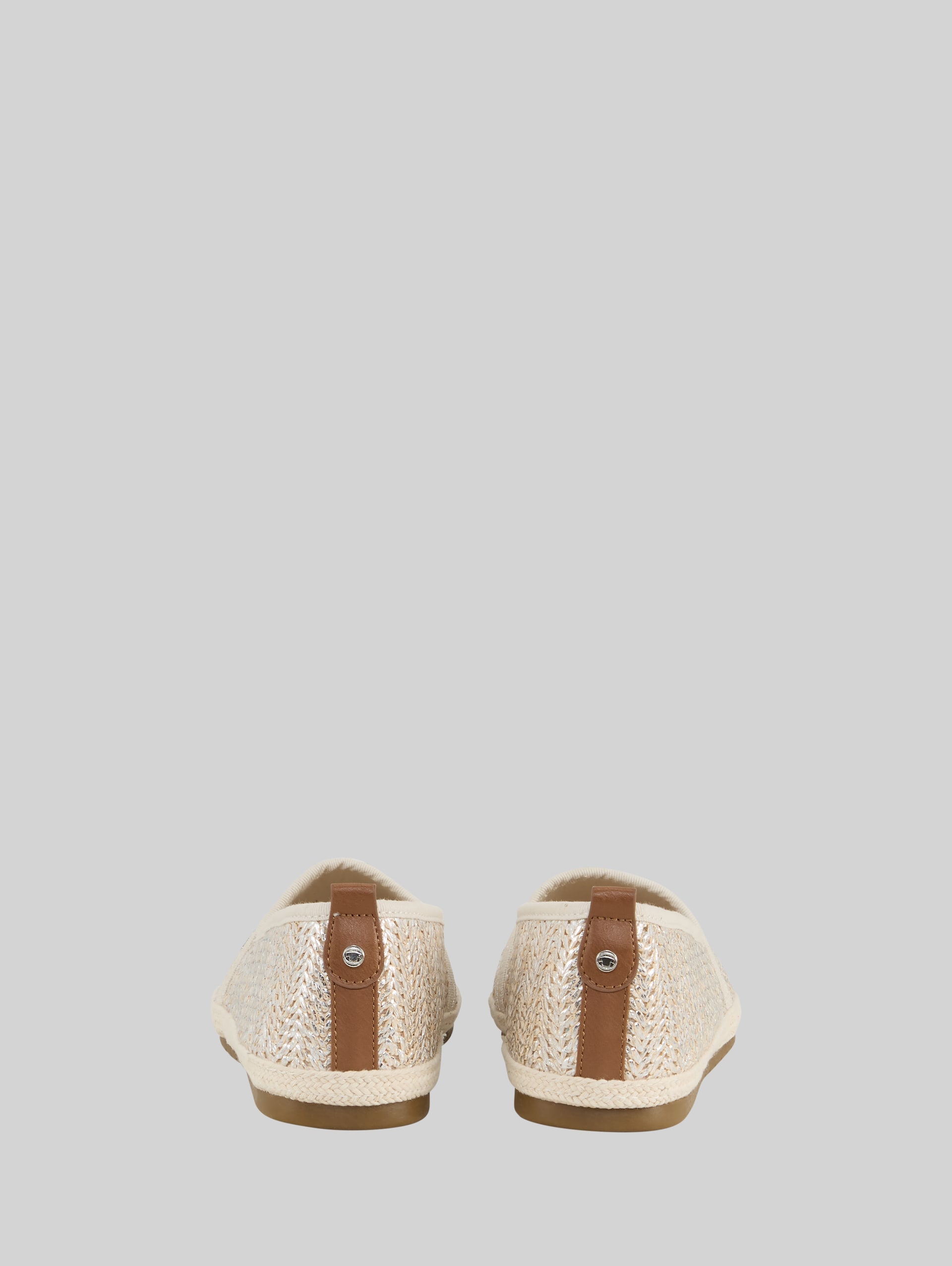 Espadrilles plates tressées - gold - Vue arrière du produit