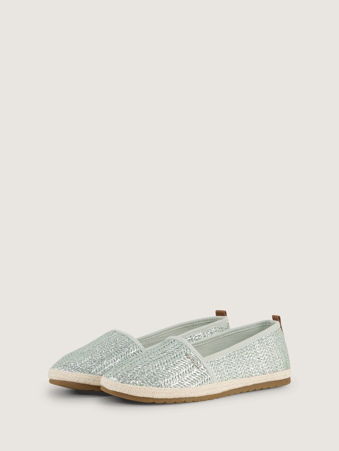 Platte espadrilles met geweven look door Women, mint
