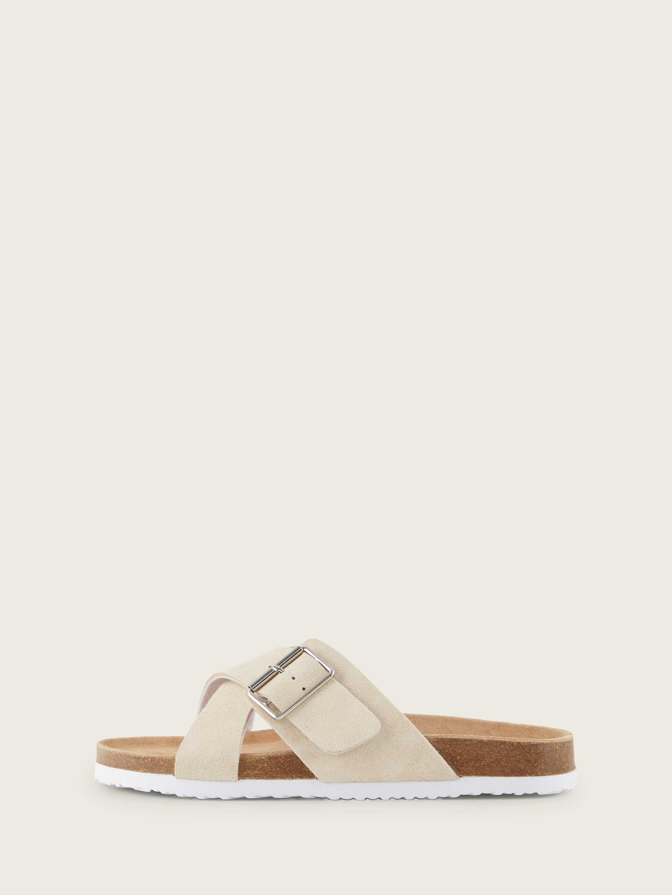 Pantolette aus Wildleder - grey - 