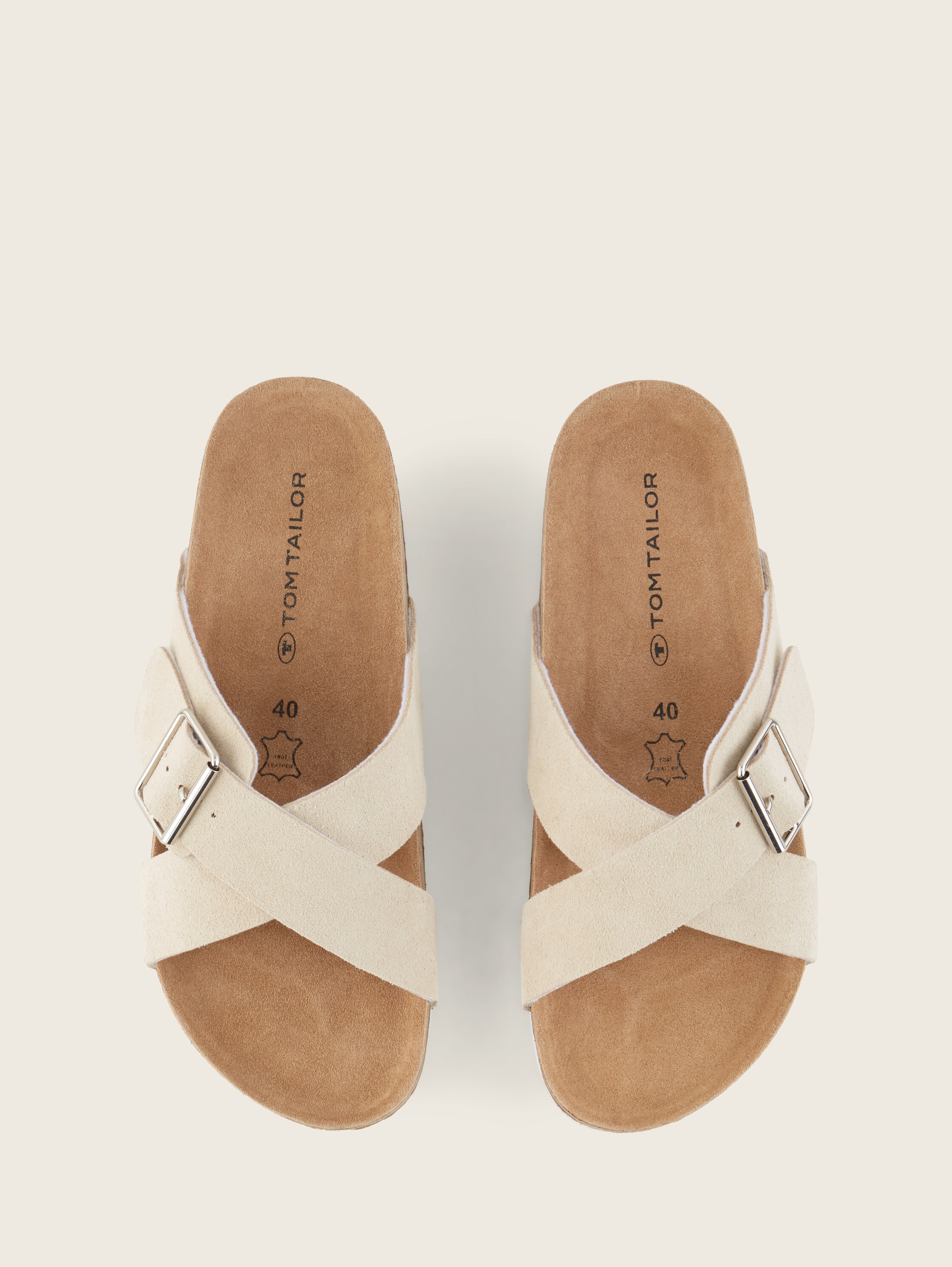 Pantolette aus Wildleder - grey - 