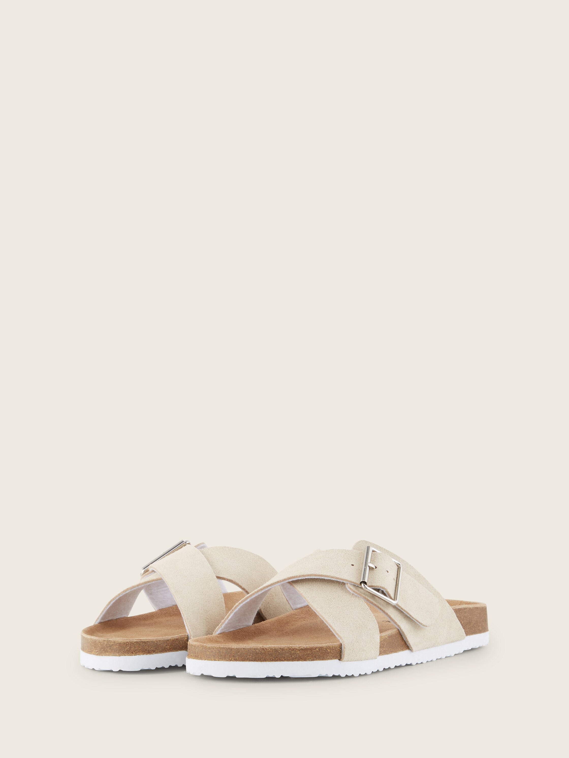 Pantolette aus Wildleder - grey - 