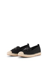 Ausgewählt, Flache Espadrilles mit Kontrastnähten von Tom Tailor, schwarz