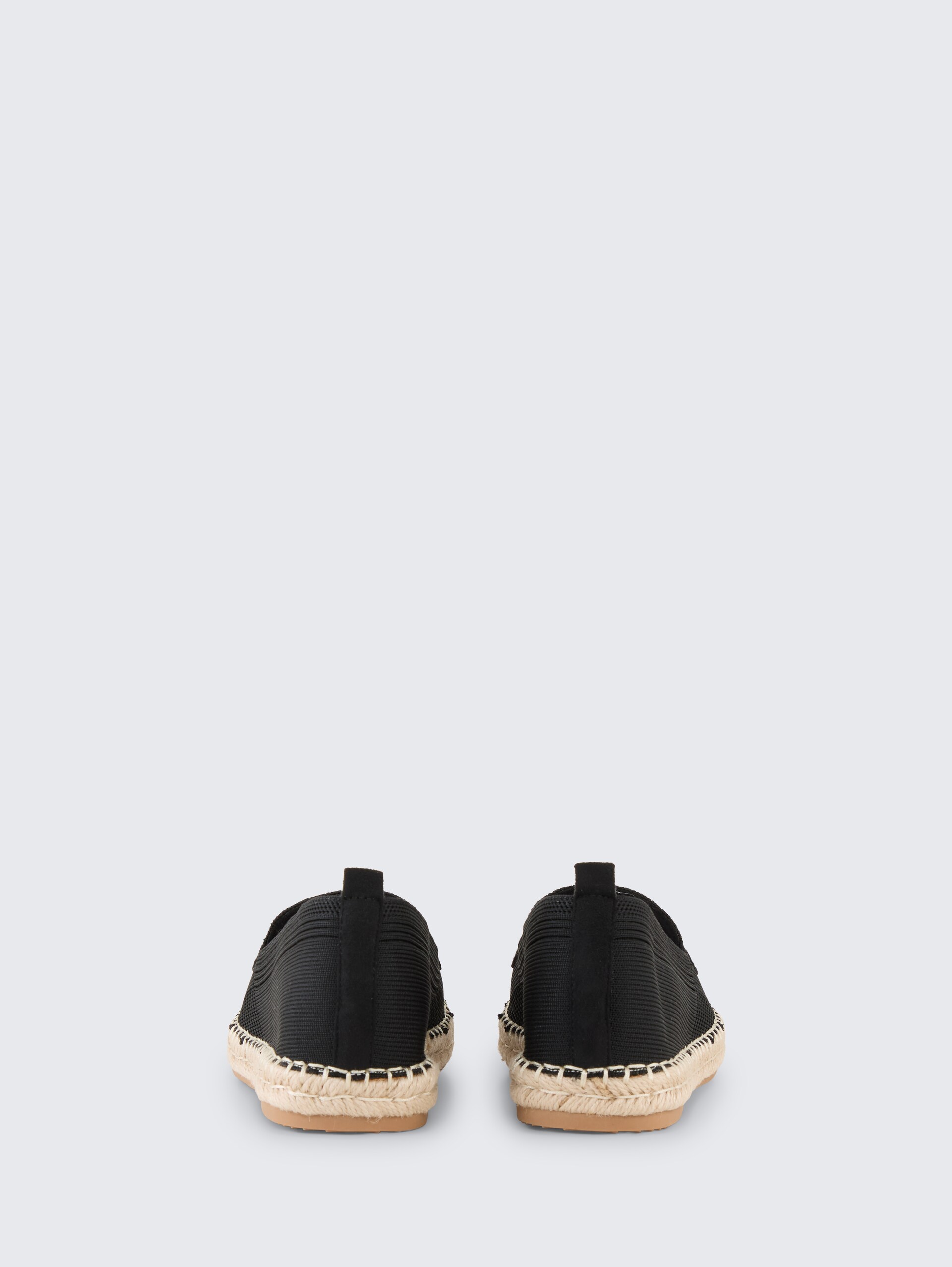 Flache Espadrilles mit Kontrastnähten - black - Produkt-Rückansicht