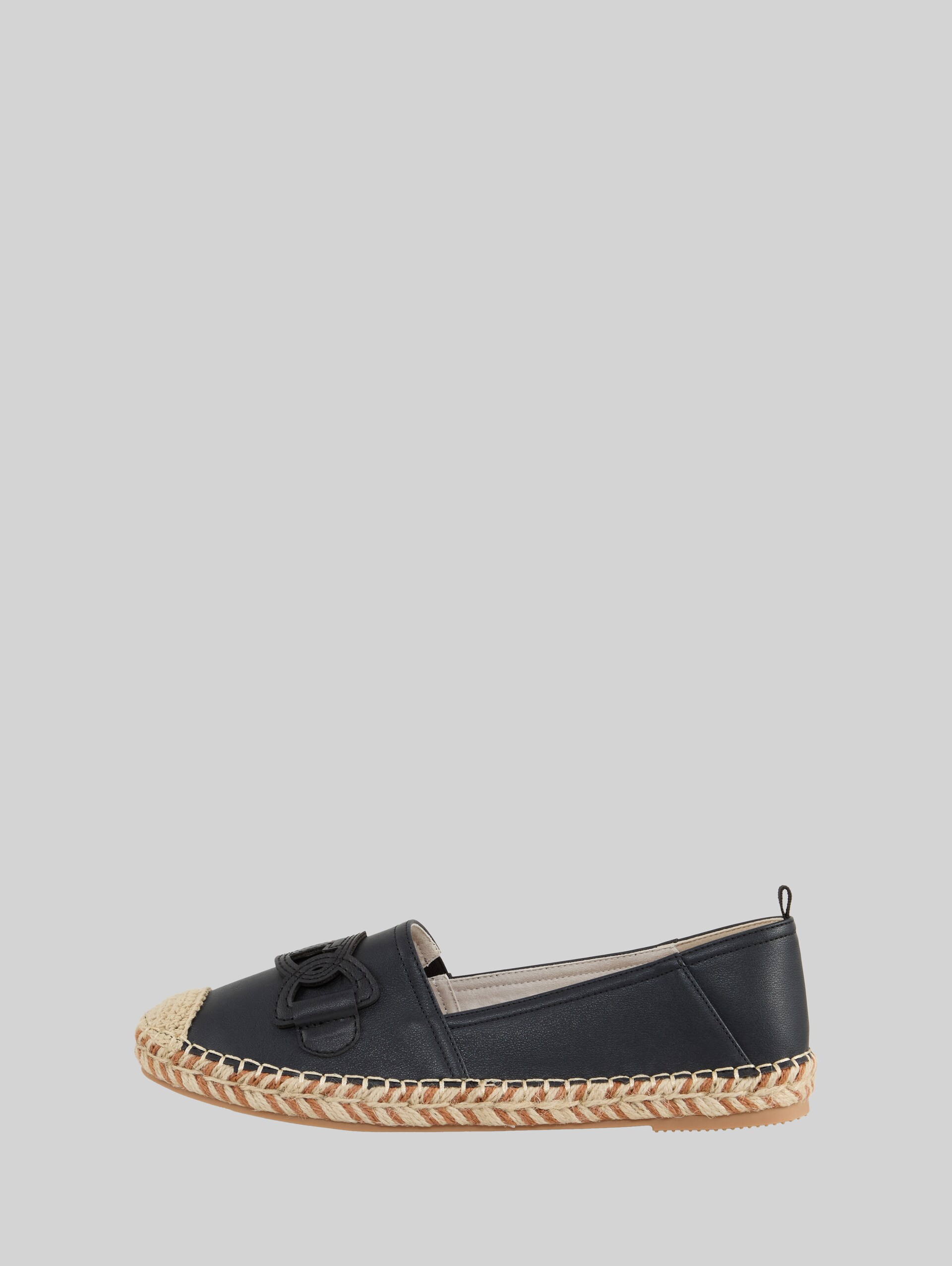 Espadrilles plates avec coutures contrastées - navy - vue latérale du produit