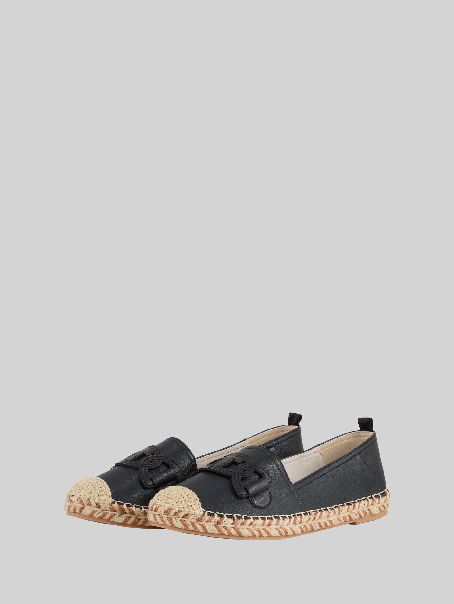 Espadrilles plates avec coutures contrastées - navy - vue latérale du produit
