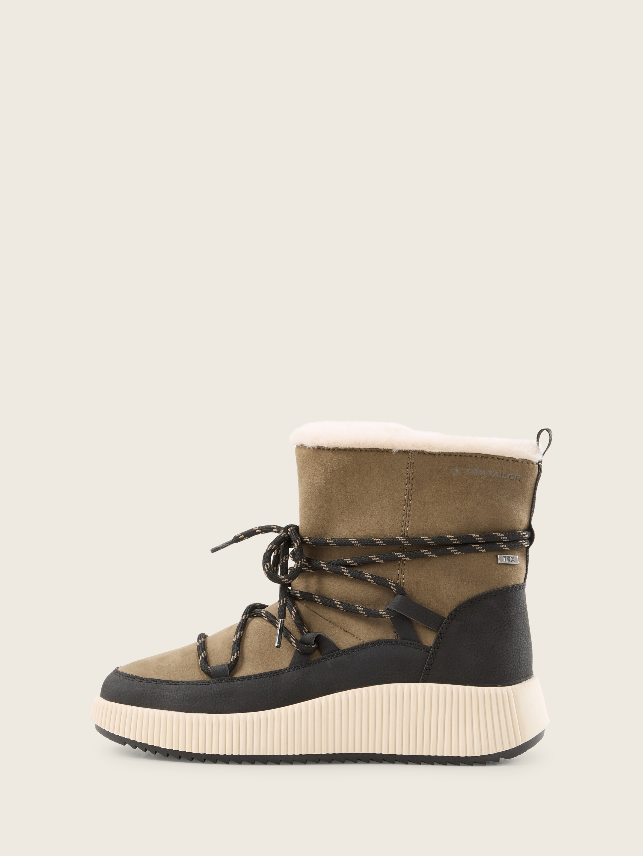 Gefütterte Stiefeletten - blackkhaki - 