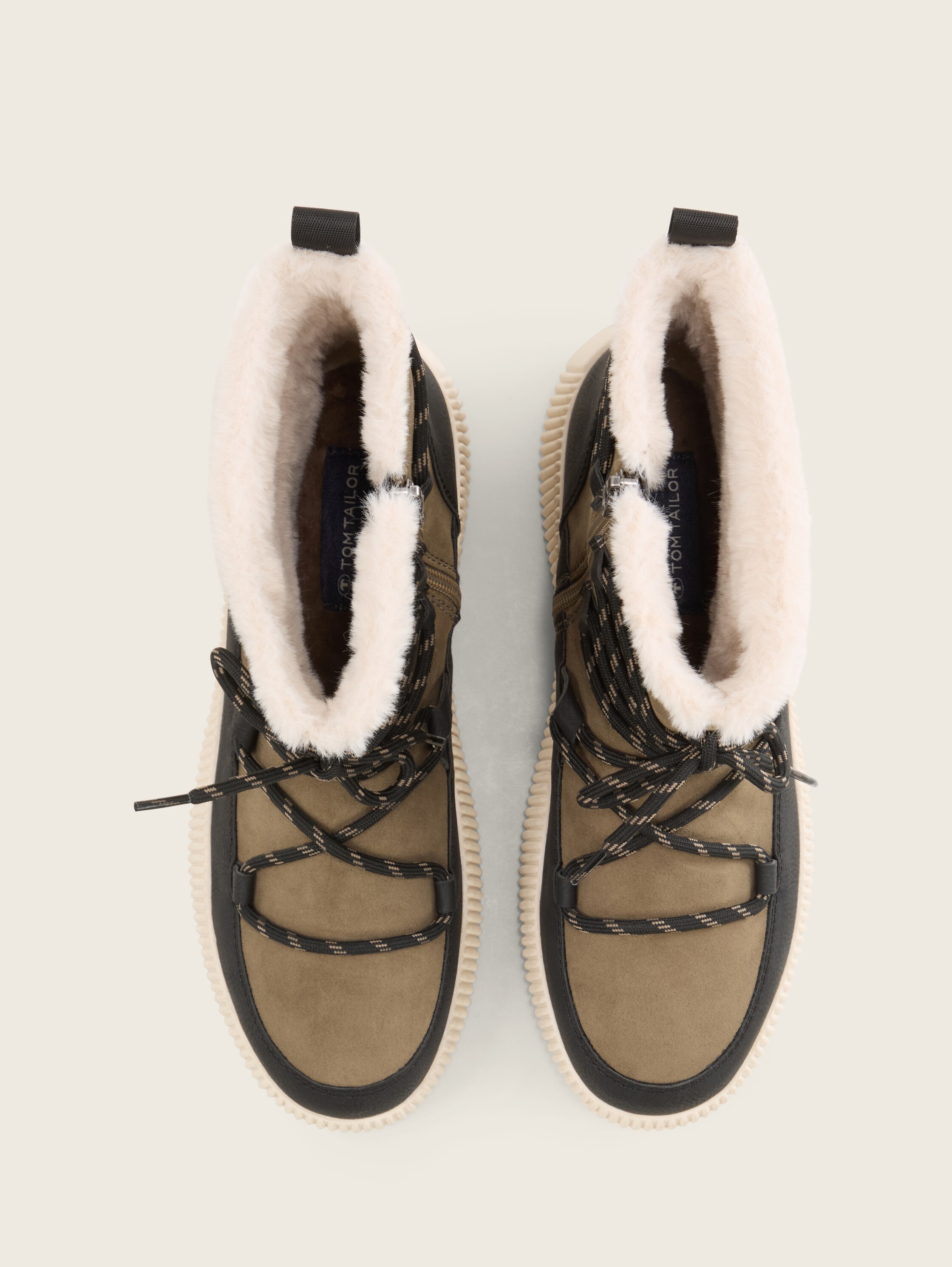 Gefütterte Stiefeletten - blackkhaki - 