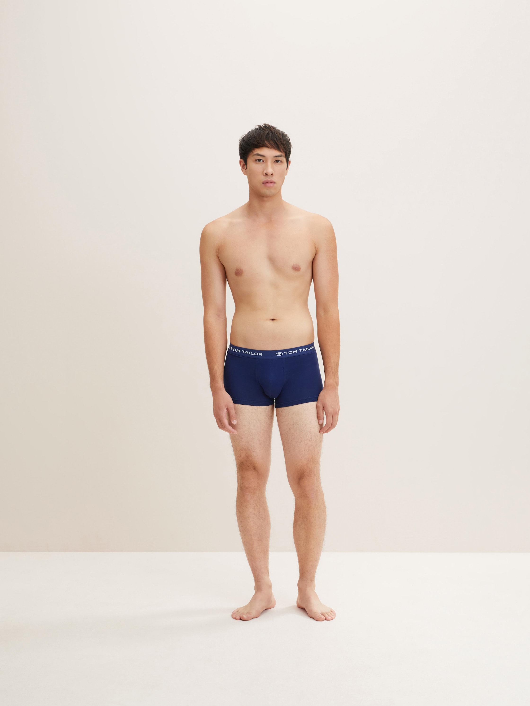 Heupbroeken in een verpakking van 5 met geweven tailleband - blue-light allover - Model vooraanzicht