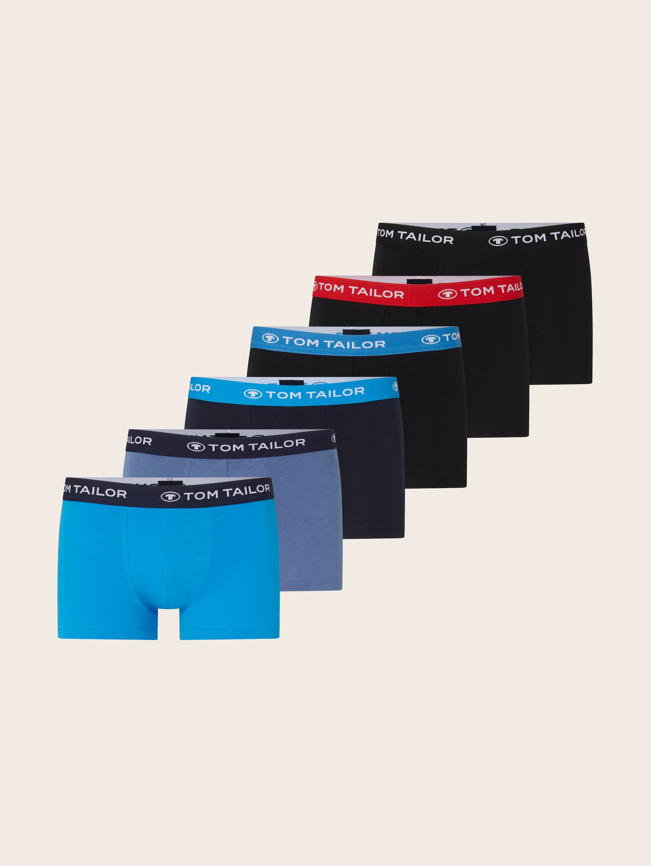 Boxershorts in een verpakking van 6 - blue-medium-solid - Product vooraanzicht