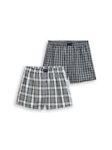 Ausgewählt, Mittellange Boxershorts mit Karomuster im 2er-Pack von Tom Tailor, grün