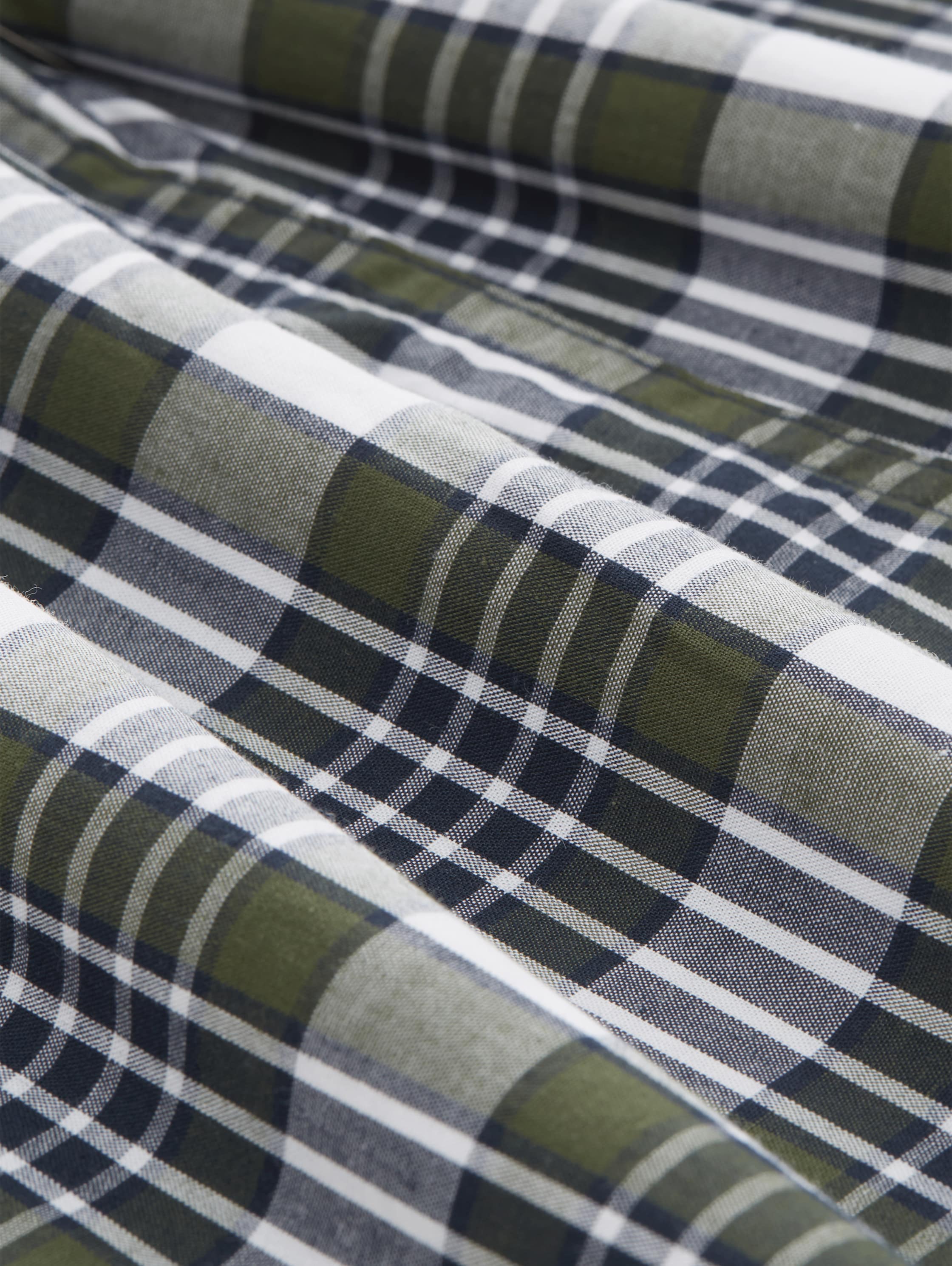 Medium-length boxer shorts with checked pattern in a 2-pack - greendarkcheck - 