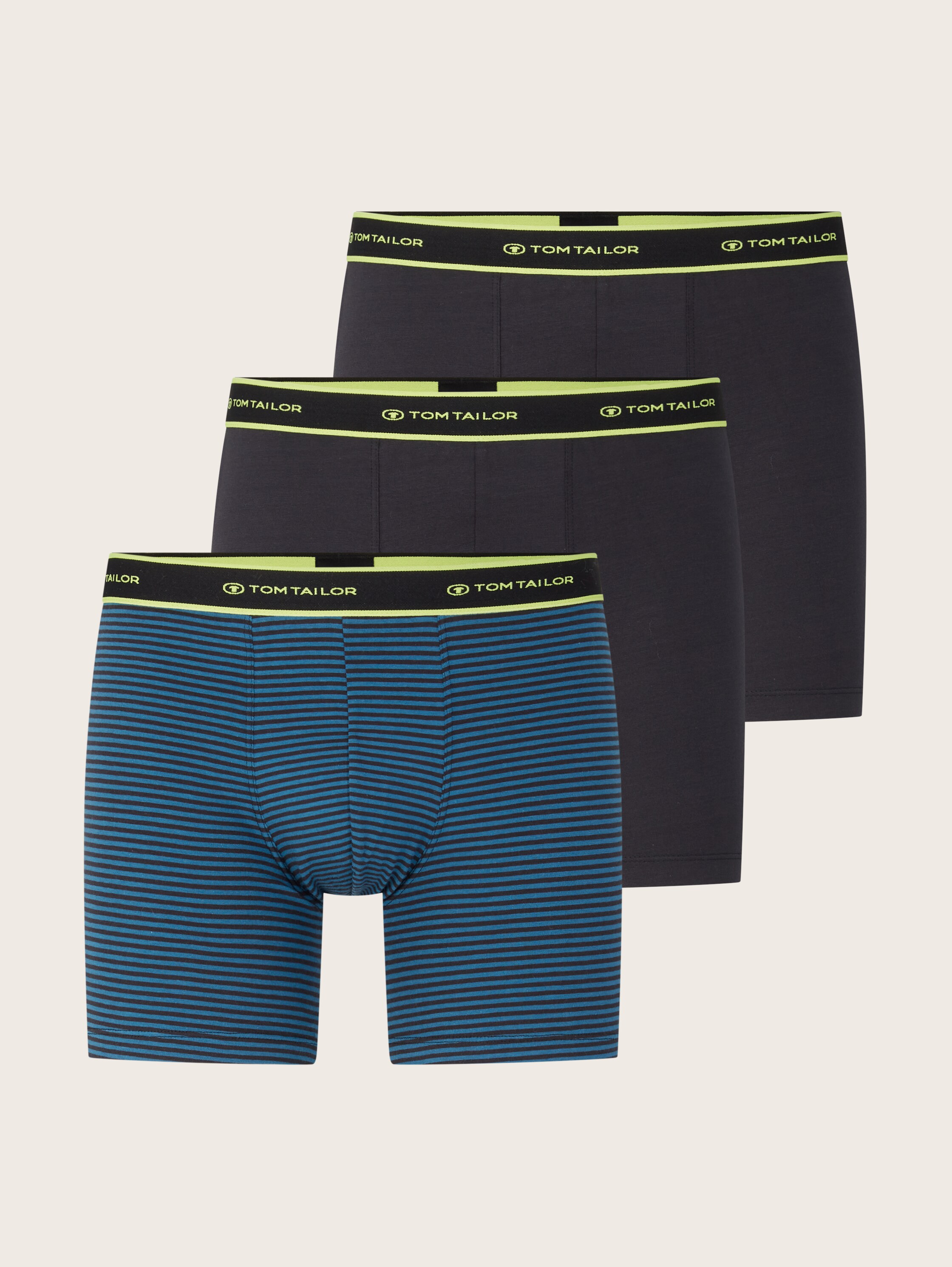 Long Pants in een driedubbele verpakking - blue-dark-horizontal stripe - Product vooraanzicht