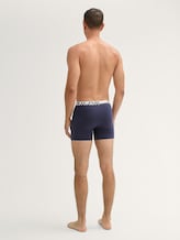 Boxers mi-longs en pack de 2 - blue-dark-solid - Découpe Vue arrière du modèle