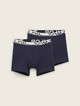 Boxers mi-longs en pack de 2 - blue-dark-solid - Vue de face du produit