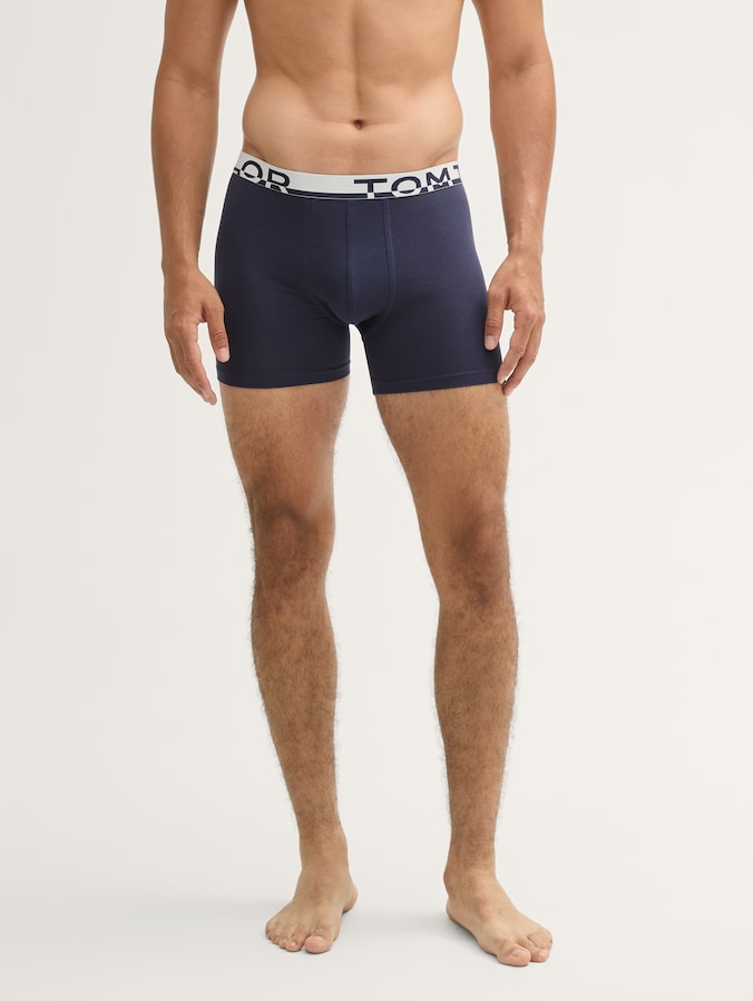 Mittellange Boxershorts im 2er-Pack von Men, blue-dark-solid