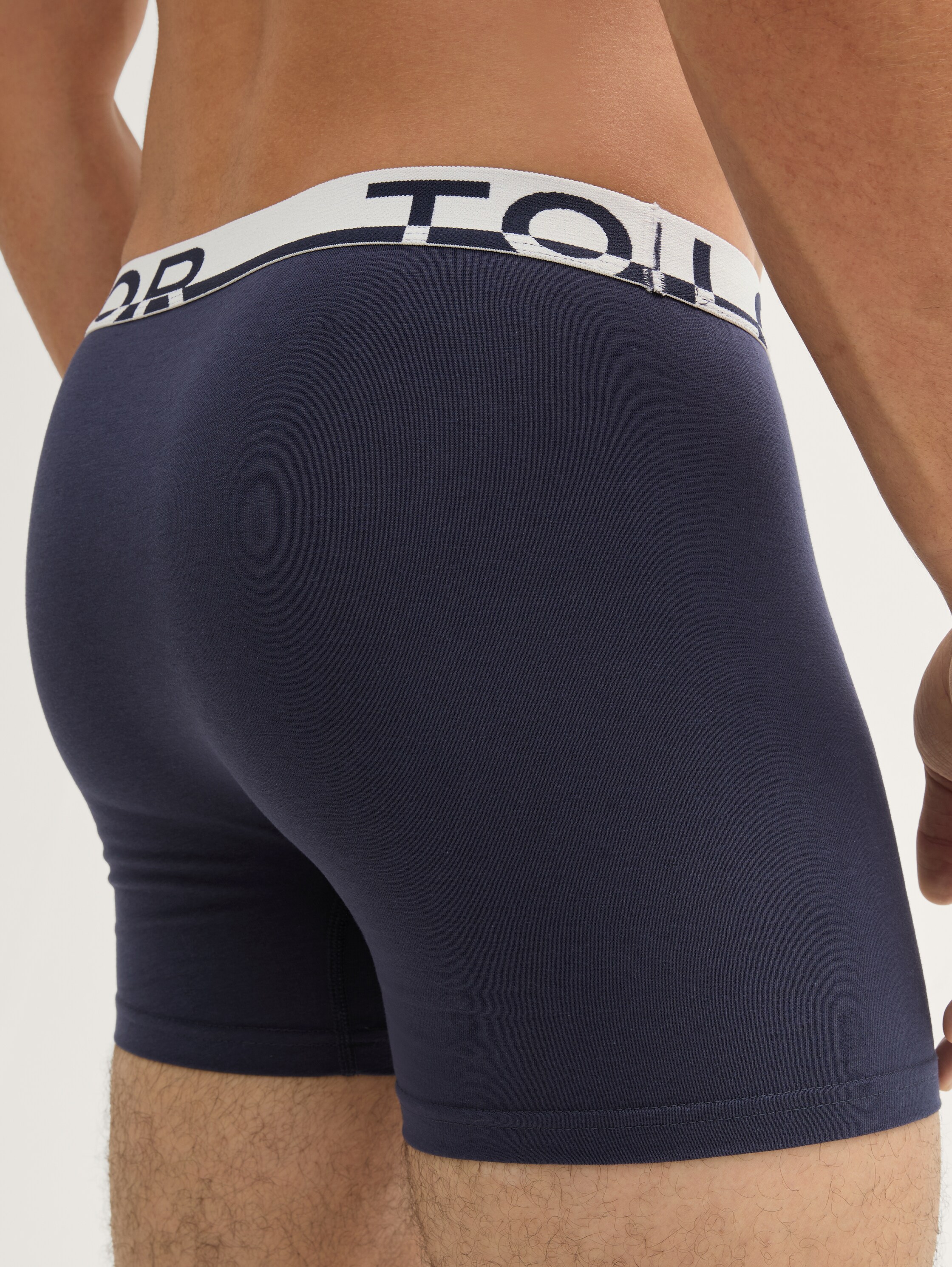 Mittellange Boxershorts im 2er-Pack - bluedarksolid - 