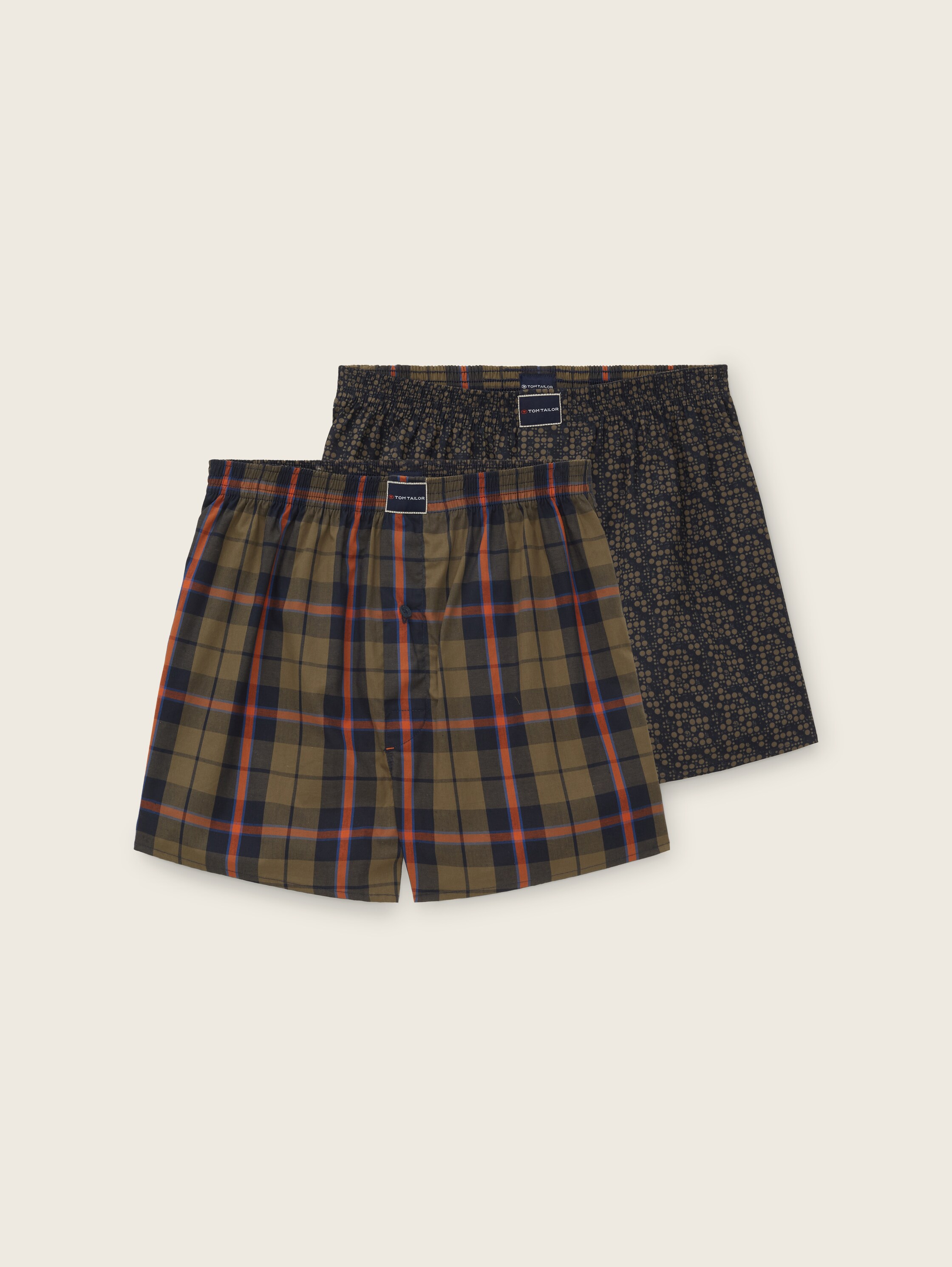 Boxershorts aus Baumwolle im 2er-Pack - blue-dark-allover - Vorder-Produkt-Ansicht