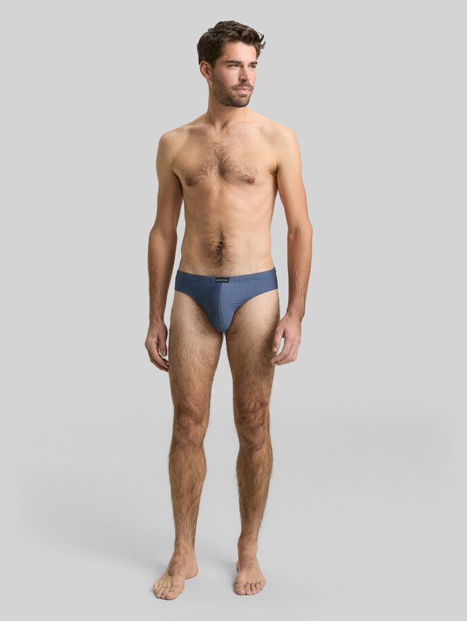 Slips aus Baumwolle im 2er-Pack von Men, blue-medium-vertical stripe