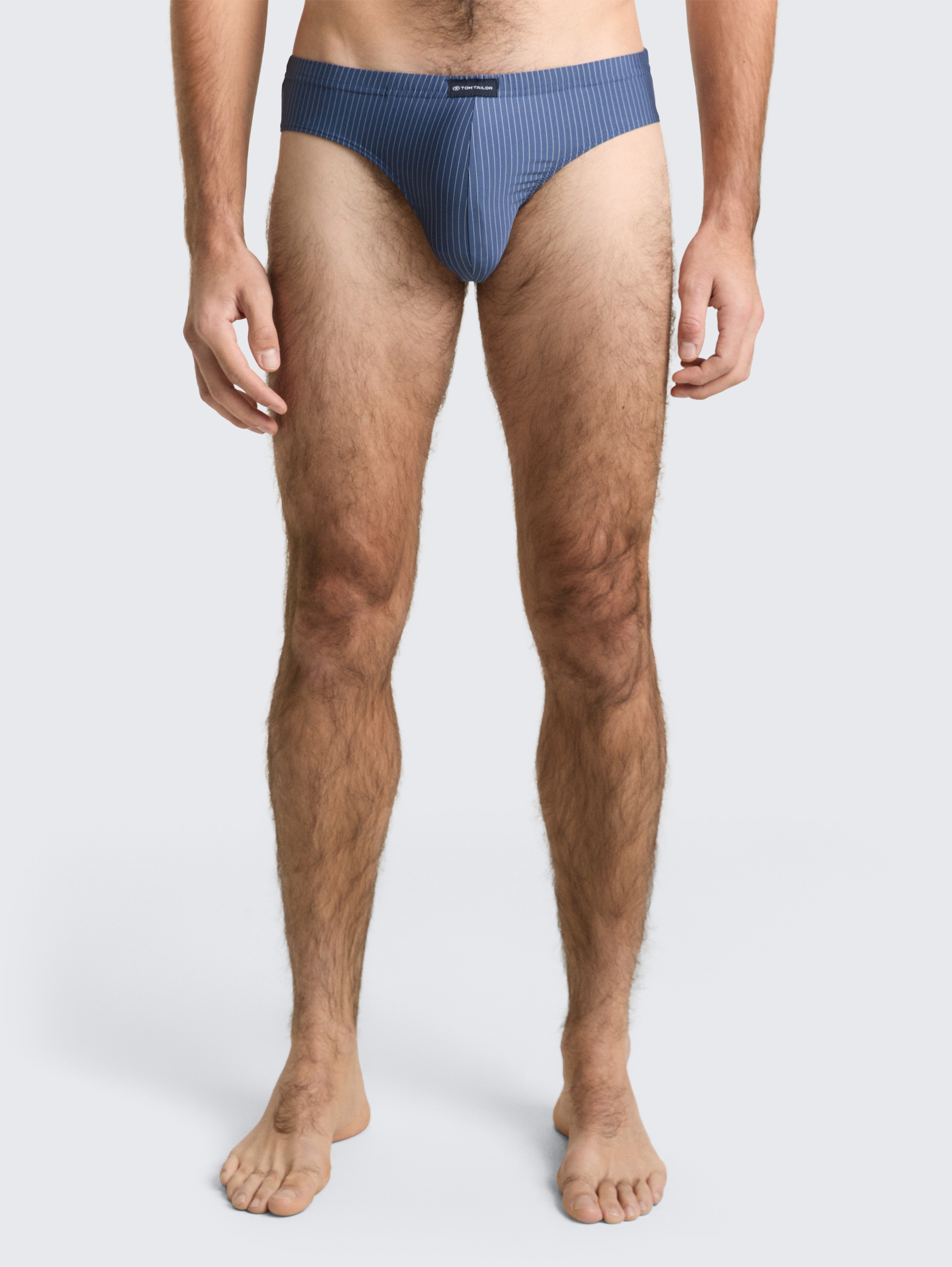 Slips met streepjesmotief in een 2-pack - blue-medium-vertical stripe - Nek model vooraanzicht