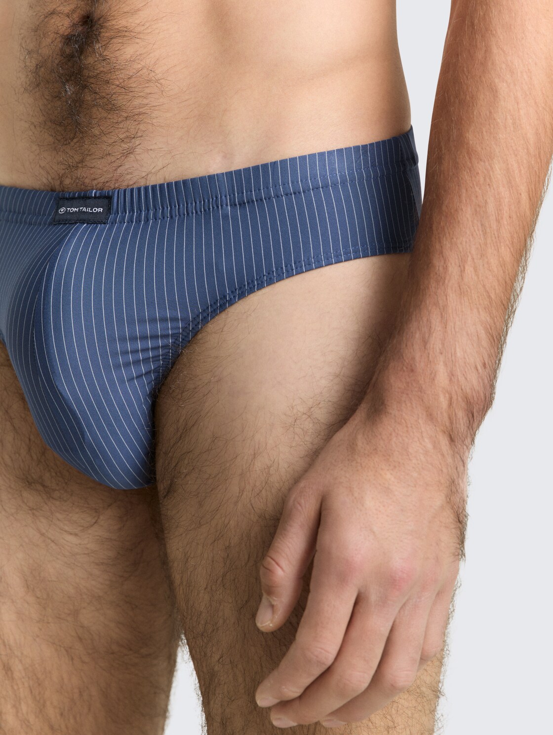 Slips mit Streifenmuster im 2er-Pack - blue-medium-vertical stripe - Detail-Model-Ansicht