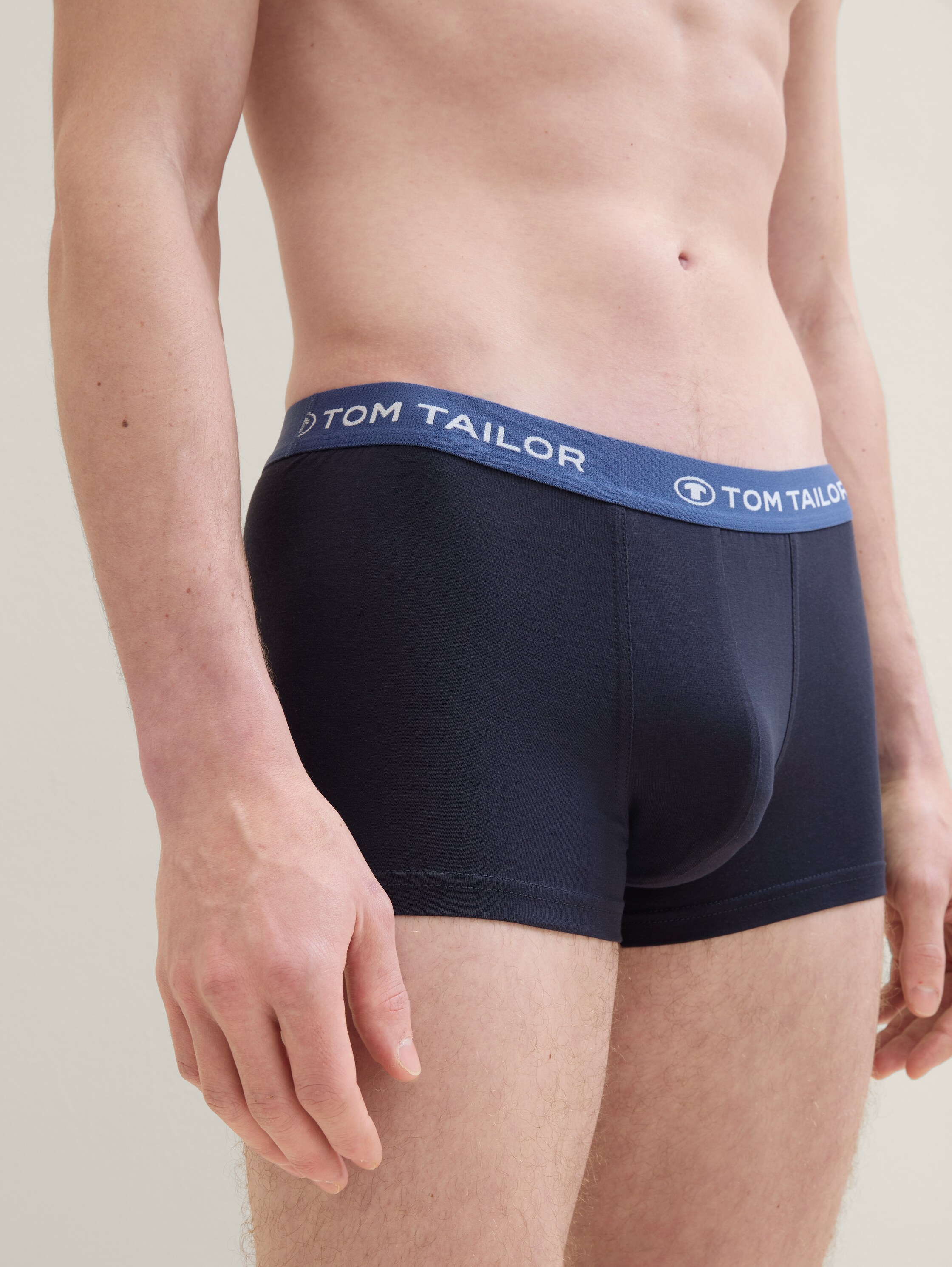 Short boxers in a pack of 6 - bluedarksolid - 