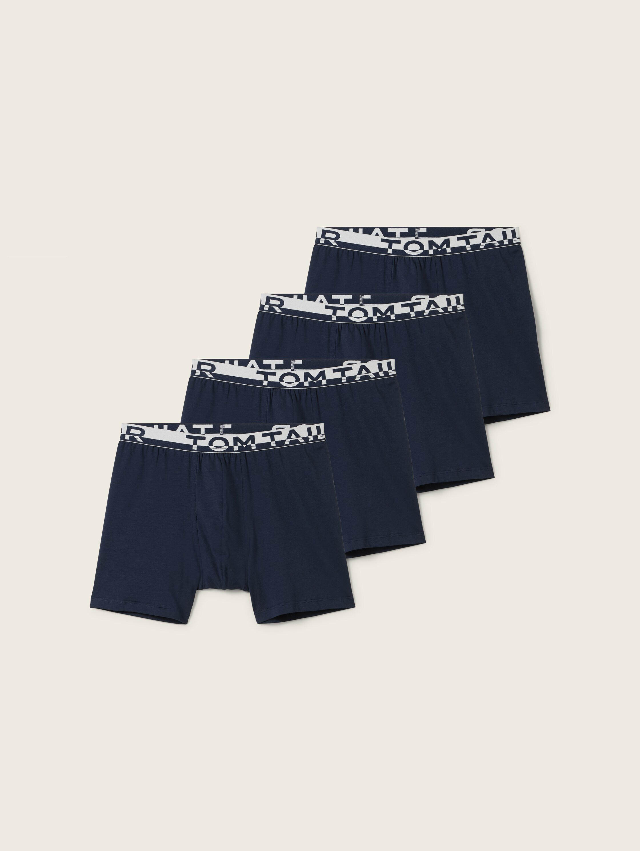 Mittellange Boxershorts aus Baumwolle im 4er-Pack - bluedarksolid - 