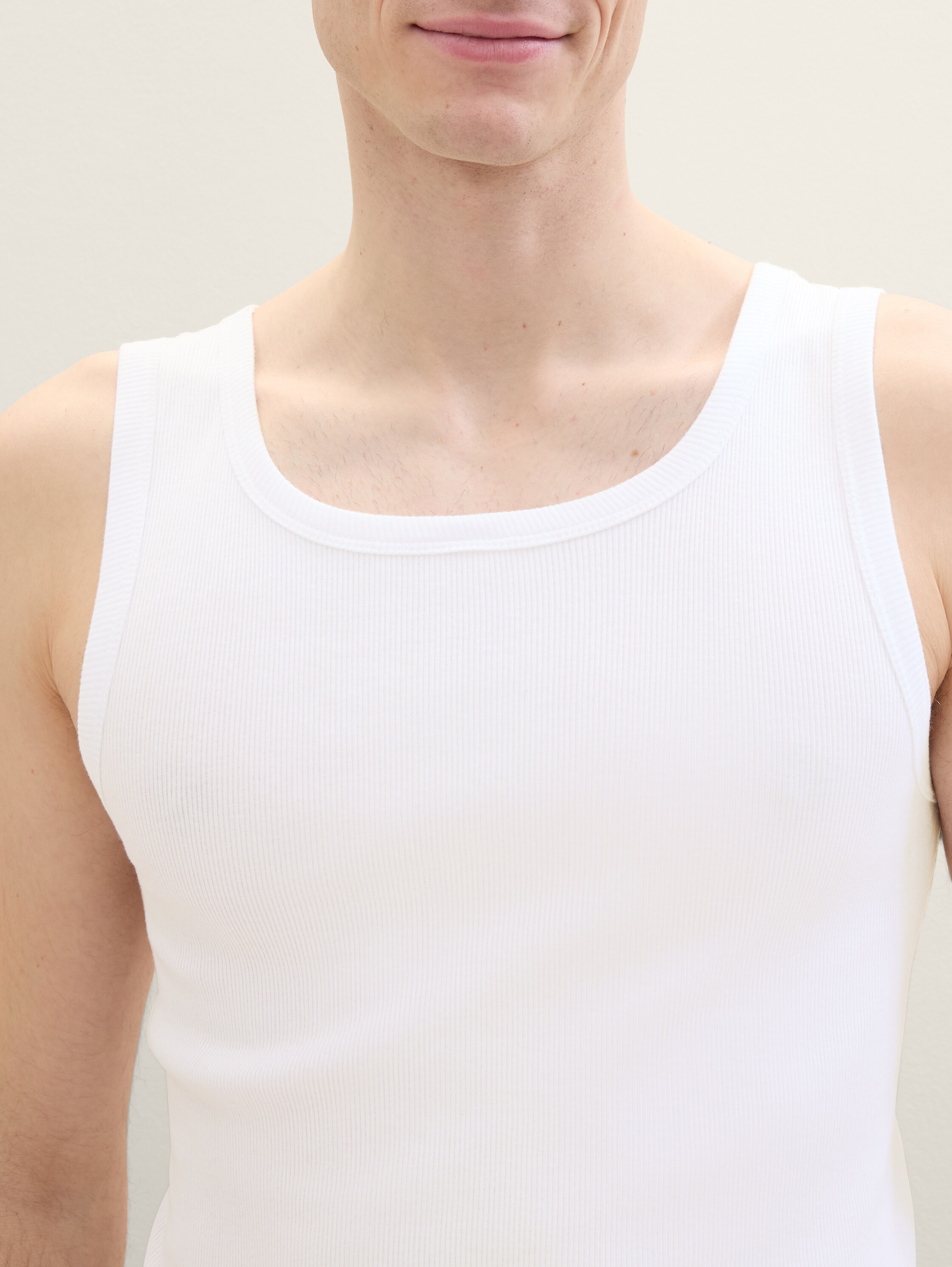 Tanktops mit Rippstruktur aus Baumwolle im 4er-Pack - weissmittelmulticolor - 