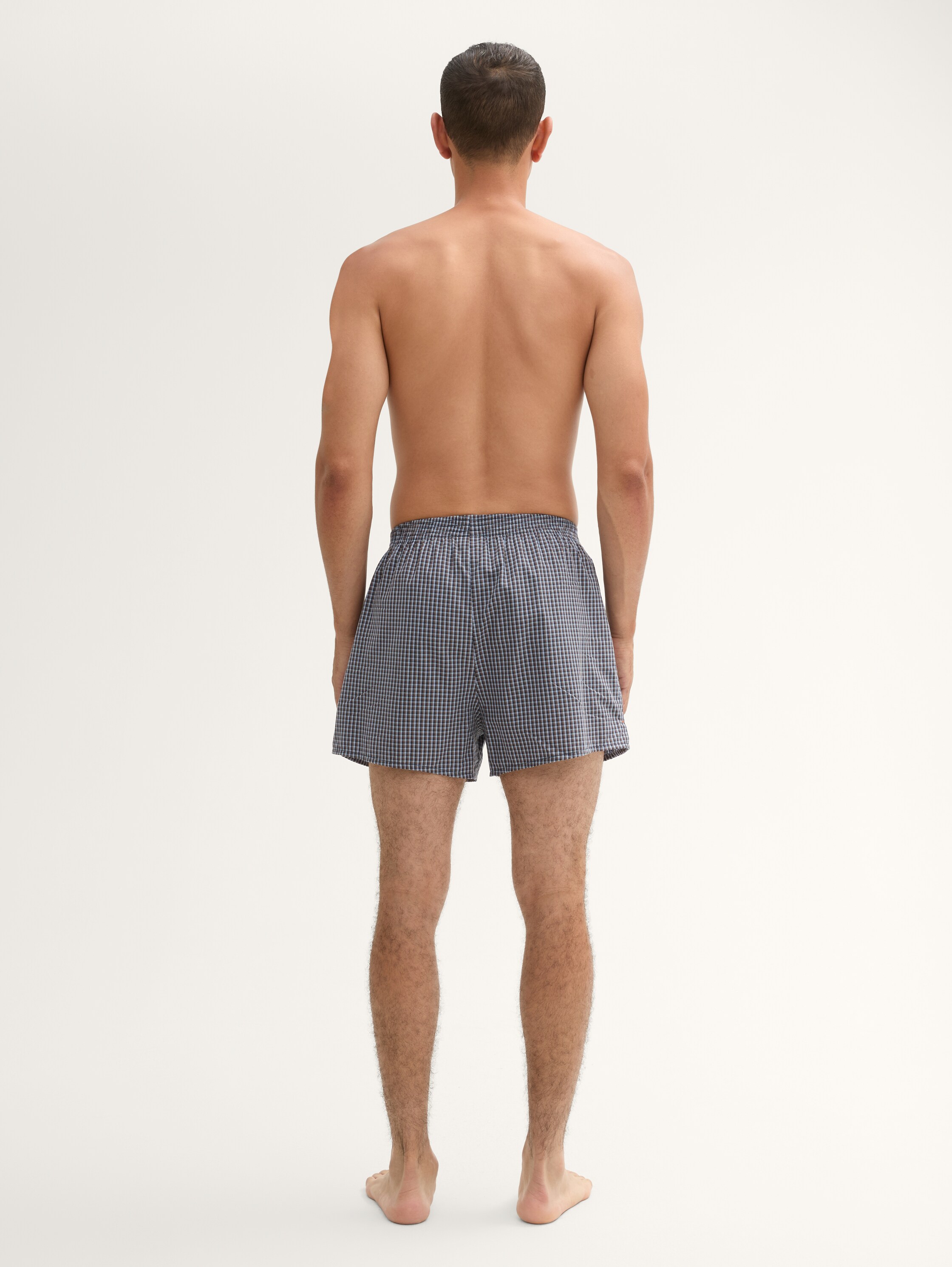 Mittellange Boxershorts aus Baumwolle im 2er-Pack - bluemediumcheck - 