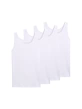 Geselecteerd, Tanktops in een 4-pack door Tom Tailor, wit