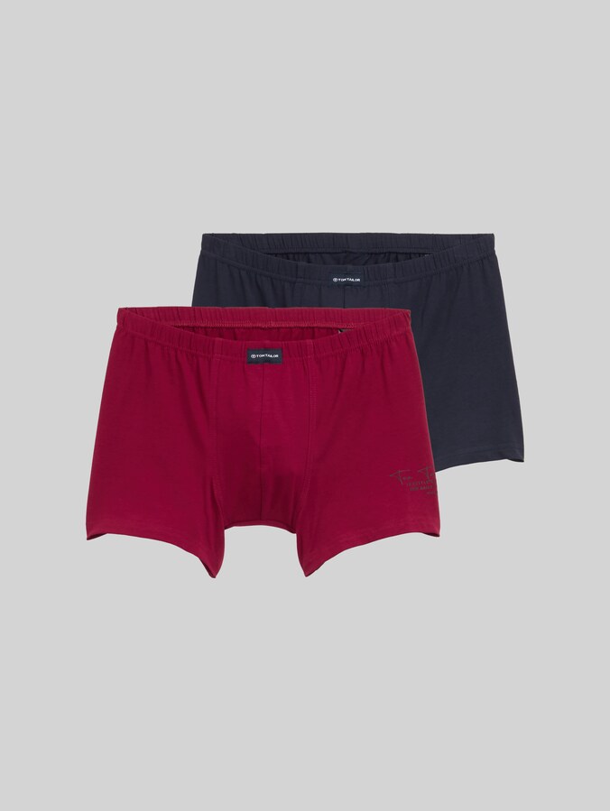 Short boxer shorts in a 2-pack by Men, red-dark-solid