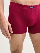 Kurze Boxershorts im 2er-Pack - red-dark-solid - Detail-Model-Ansicht