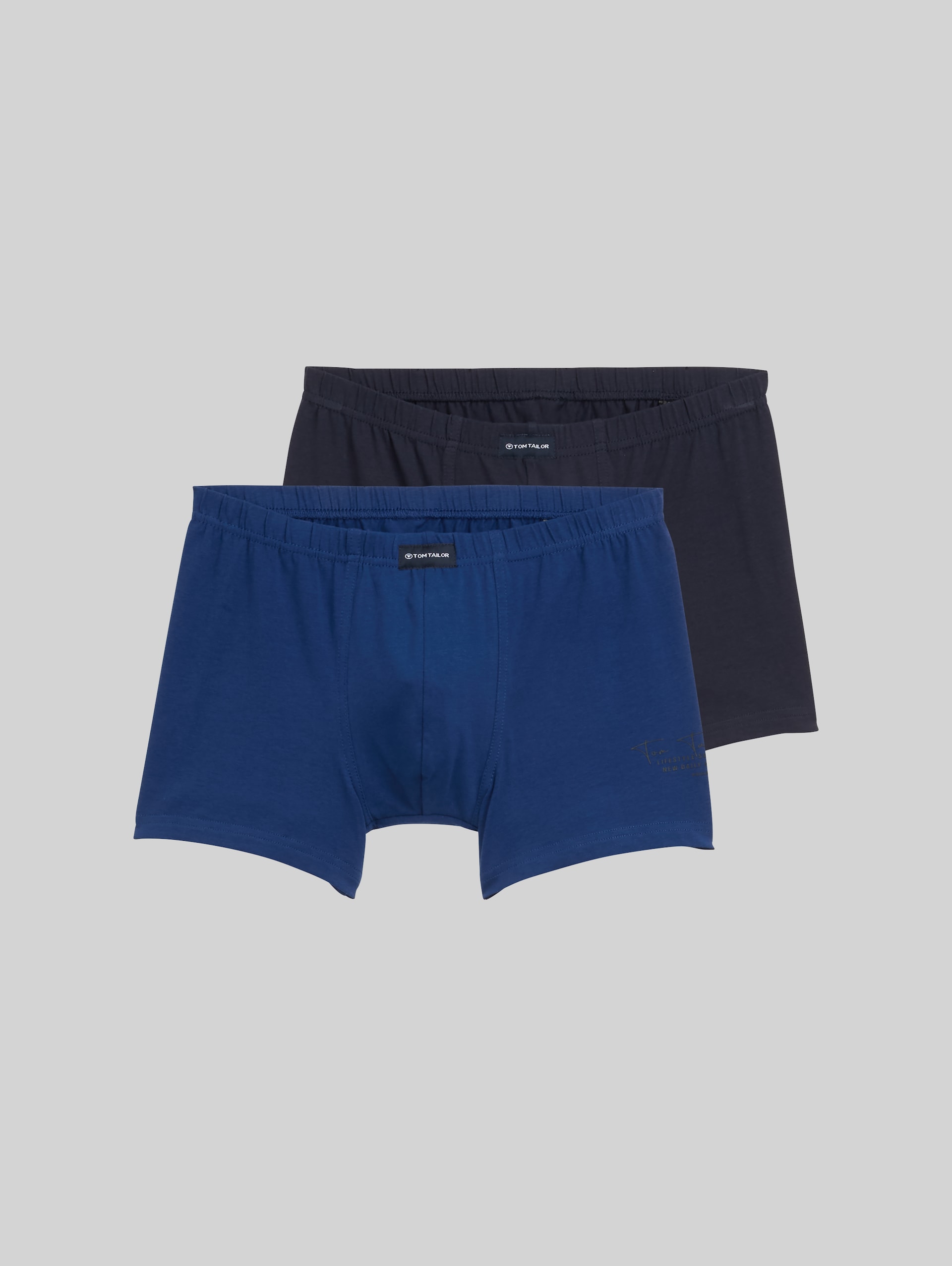 Kurze Boxershorts im 2er-Pack - blue-medium-solid - Vorder-Produkt-Ansicht