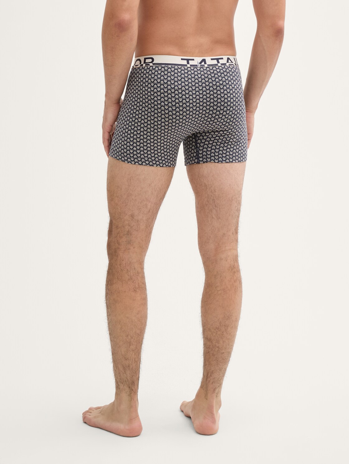 Mittellange Boxershorts im 2er-Pack - blue-dark-allover - Auschnitt Model-Rückansicht