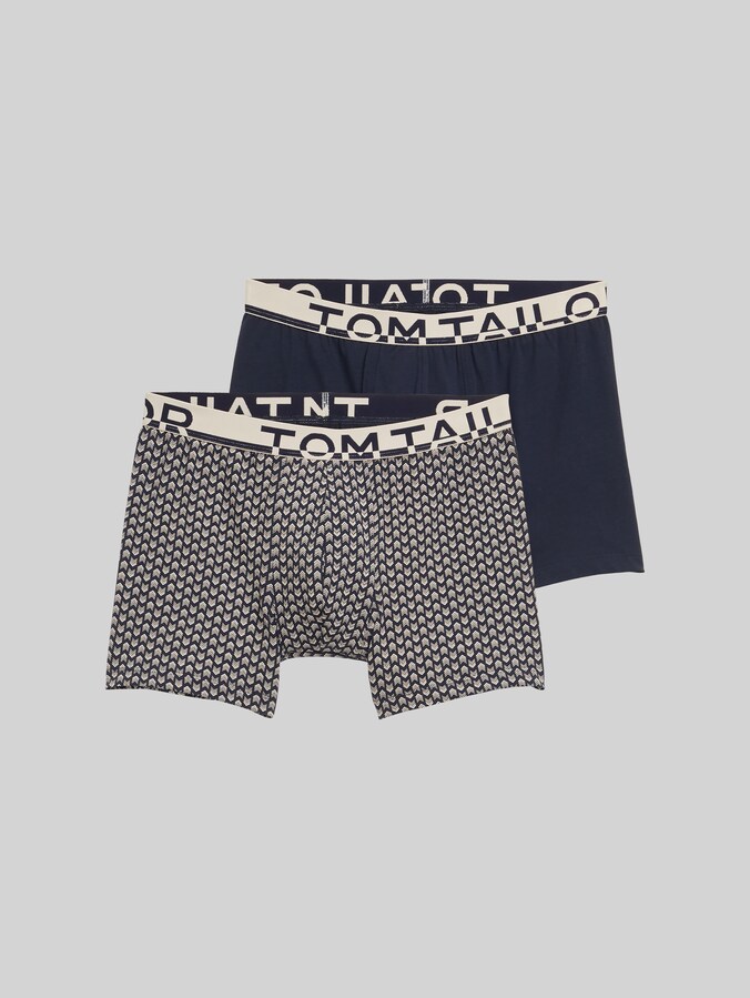 Boxer mi-long en pack de 2 par Men, blue-dark-allover