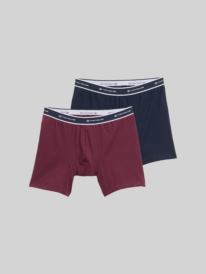 Short boxer shorts in a 2-pack by Men, red stripes