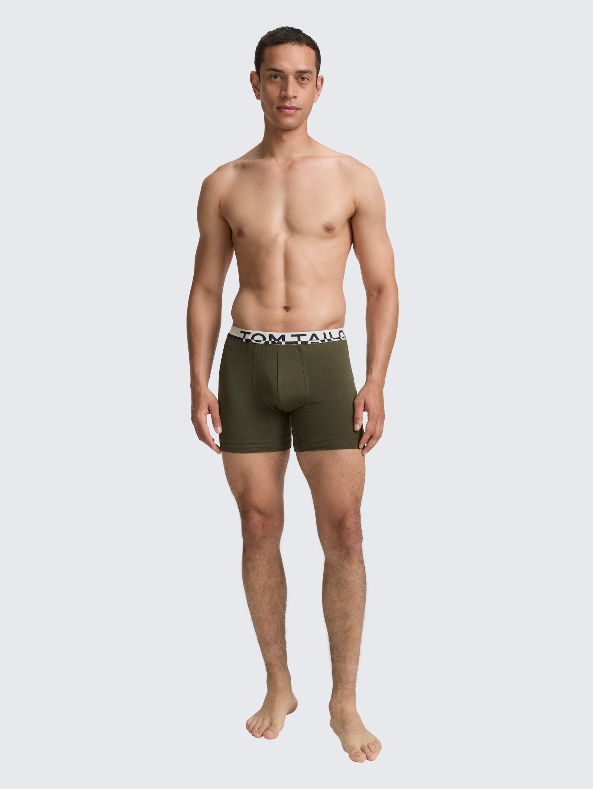 Kurze Boxershorts im 2er-Pack - green-medium-multi - Model-Vorderansicht