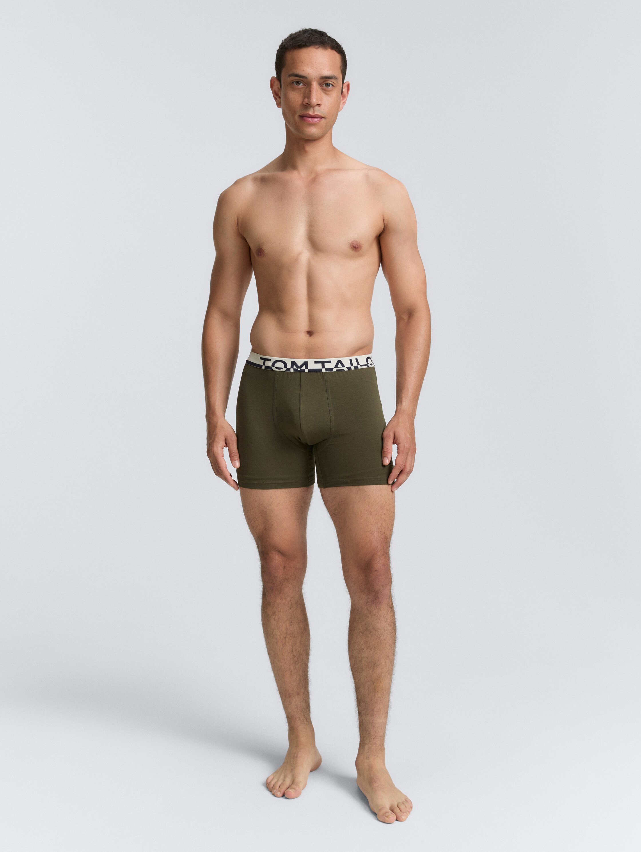 Korte boxershorts in een 2-pack - green-medium-multi - Model vooraanzicht