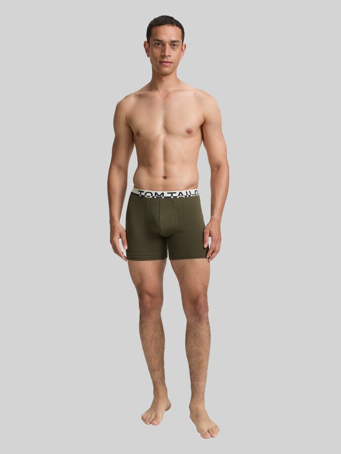 Boxer court en pack de 2 par Men, green-medium-multi