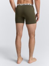Short boxer shorts in a 2-pack - green-medium-multi - Neckline model-back view