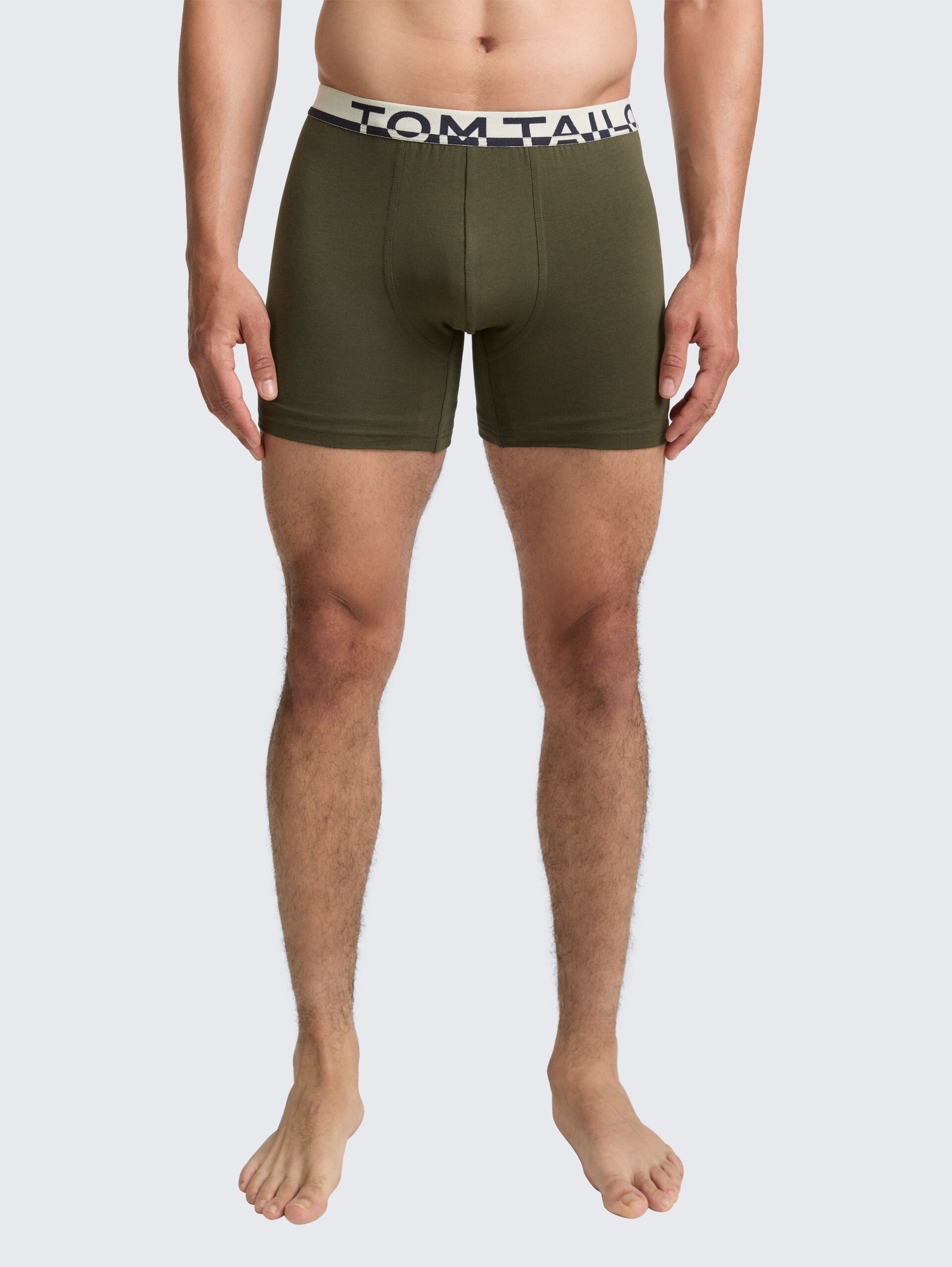 Kurze Boxershorts im 2er-Pack - green-medium-multi - Ausschnitt Model-Vorderansicht